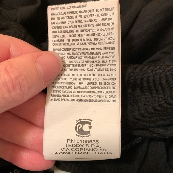 Rinascimento Jeans Black Asymmetrical Trouser NWOT - Picture 13 of 13